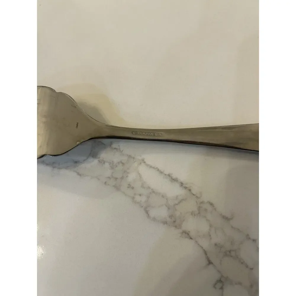 Gorham‎ BRAID Laurel Outline Serving Meat Fork Glossy 18/10 Stainless Flatware